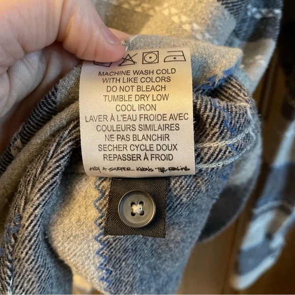 Billabong Flannel Button Up Hoodie Shirt Mens XL 22.5x30 Striped Surf Skate - Picture 5 of 10